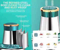 Stainless Steel Fully Automatic Meat Grinder, Household Stainless Steel Grinder, 2-Speed 400W Meat Grinder, Electric Multi-Functional Small Grinder, Food Processing Mixer