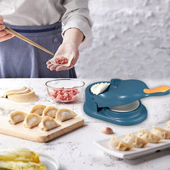 2in1 Momos Maker Machine, Skin Press Gujiya Mould Dumpling Maker, Momo Maker Mould Kitchen Dumpling Tool for Ghughra Kajjikayalu Karanji Puri and Samosa Maker Kachori Puri Maker