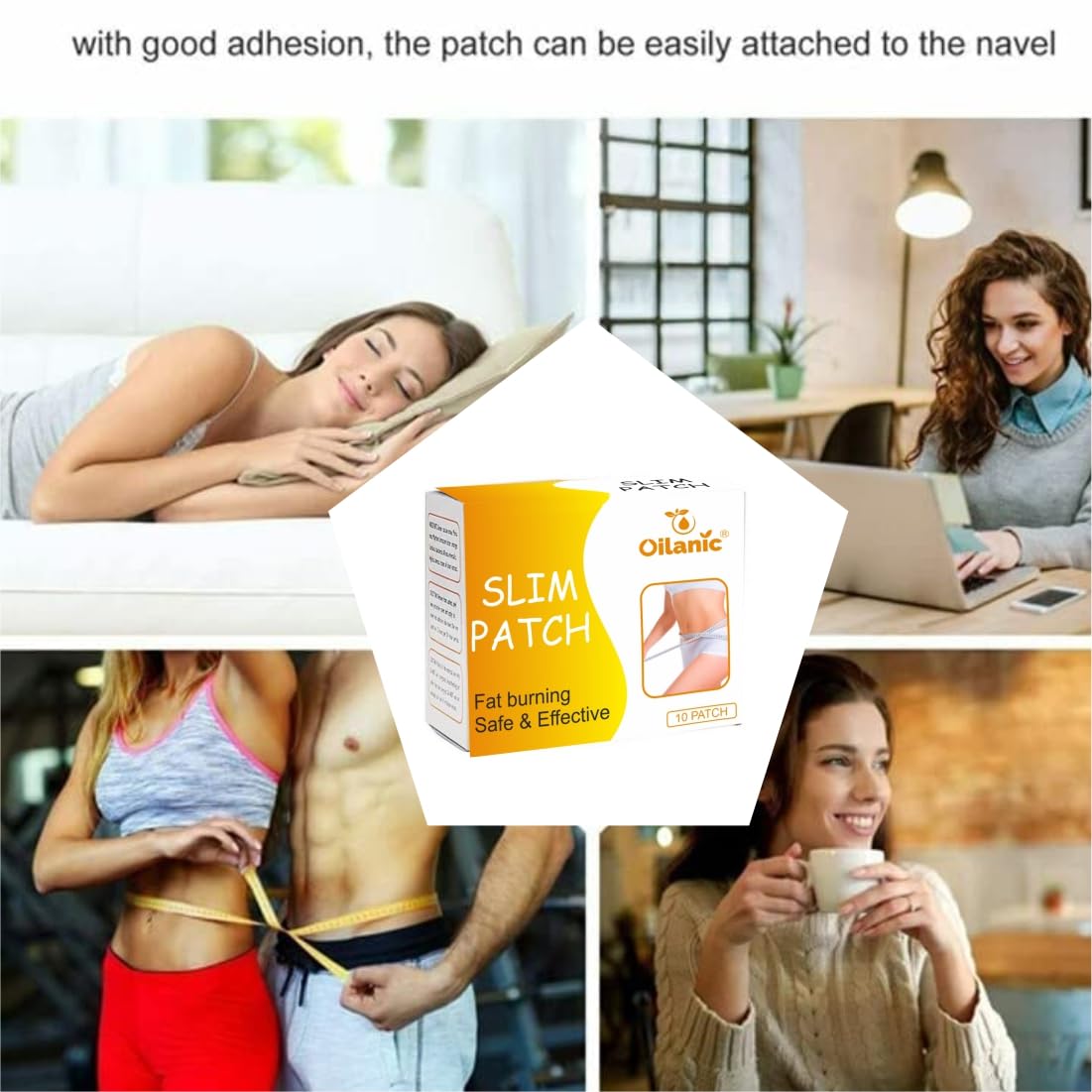 Slimming Navel Sticker Patches for Weight Loss – Natural Herbal Cold Compress for Waist Control, Stress Relief & Better Sleep – Hot Body Shaping Belly Fat Burner for Men & Women pack of 2 (20 pcs)