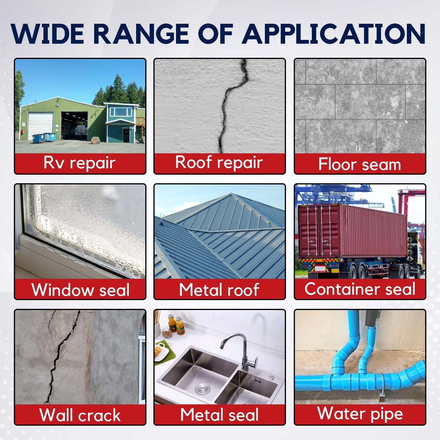Super Strong Adhesive Waterproof tape Permanent Repair Roof Water Leakage Solution Rubber Foil Suitable for Roof Leak, surface Crack, Window Sill Gap, Boat Sealing, Tank Leak (4 Inch (10CM*5M))