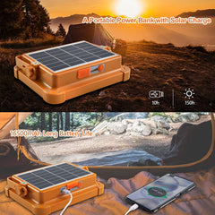 Easy Portable LED Work Solar Light 100W 16500mAh 10000 LM