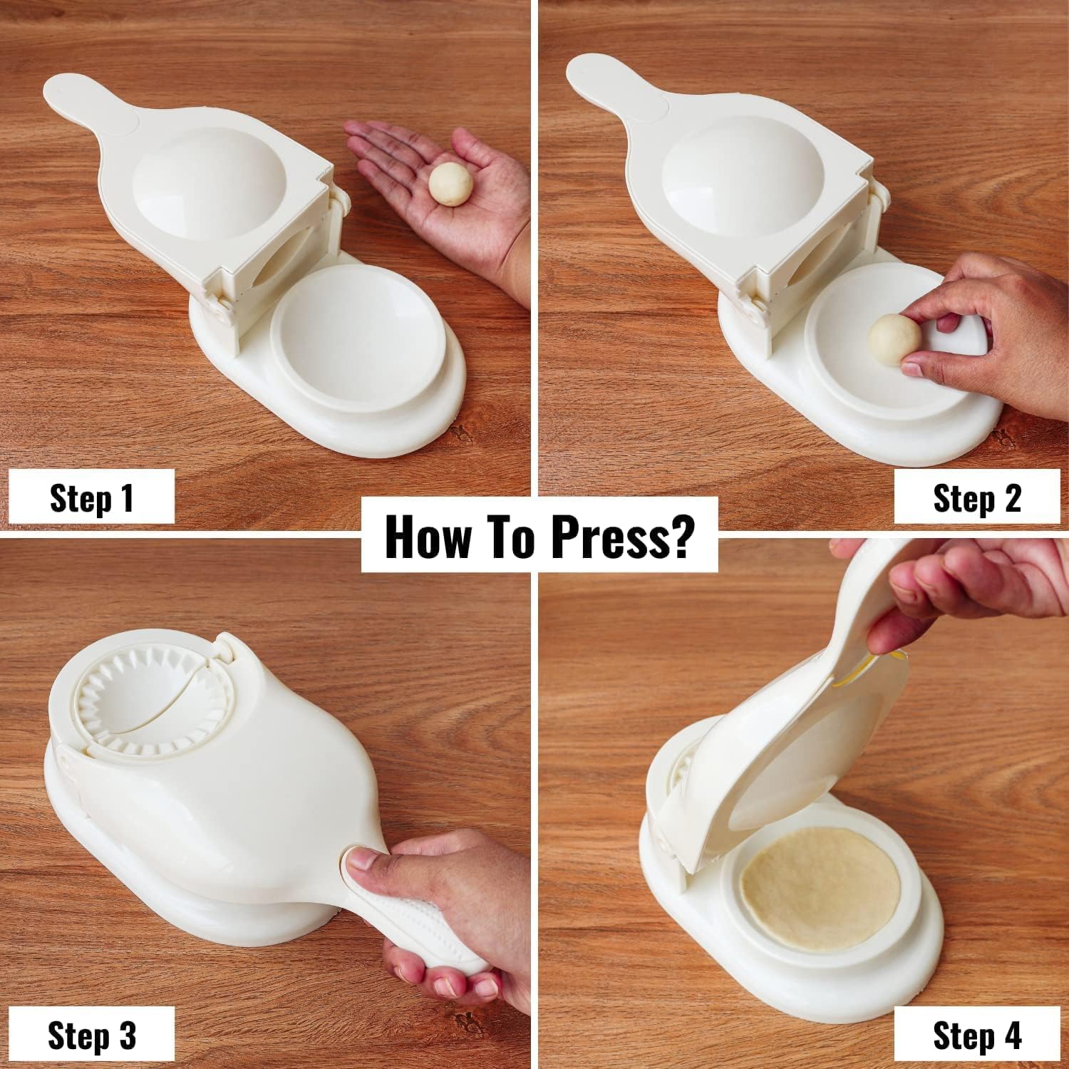 2in1 Momos Maker Machine, Skin Press Gujiya Mould Dumpling Maker, Momo Maker Mould Kitchen Dumpling Tool for Ghughra Kajjikayalu Karanji Puri and Samosa Maker Kachori Puri Maker